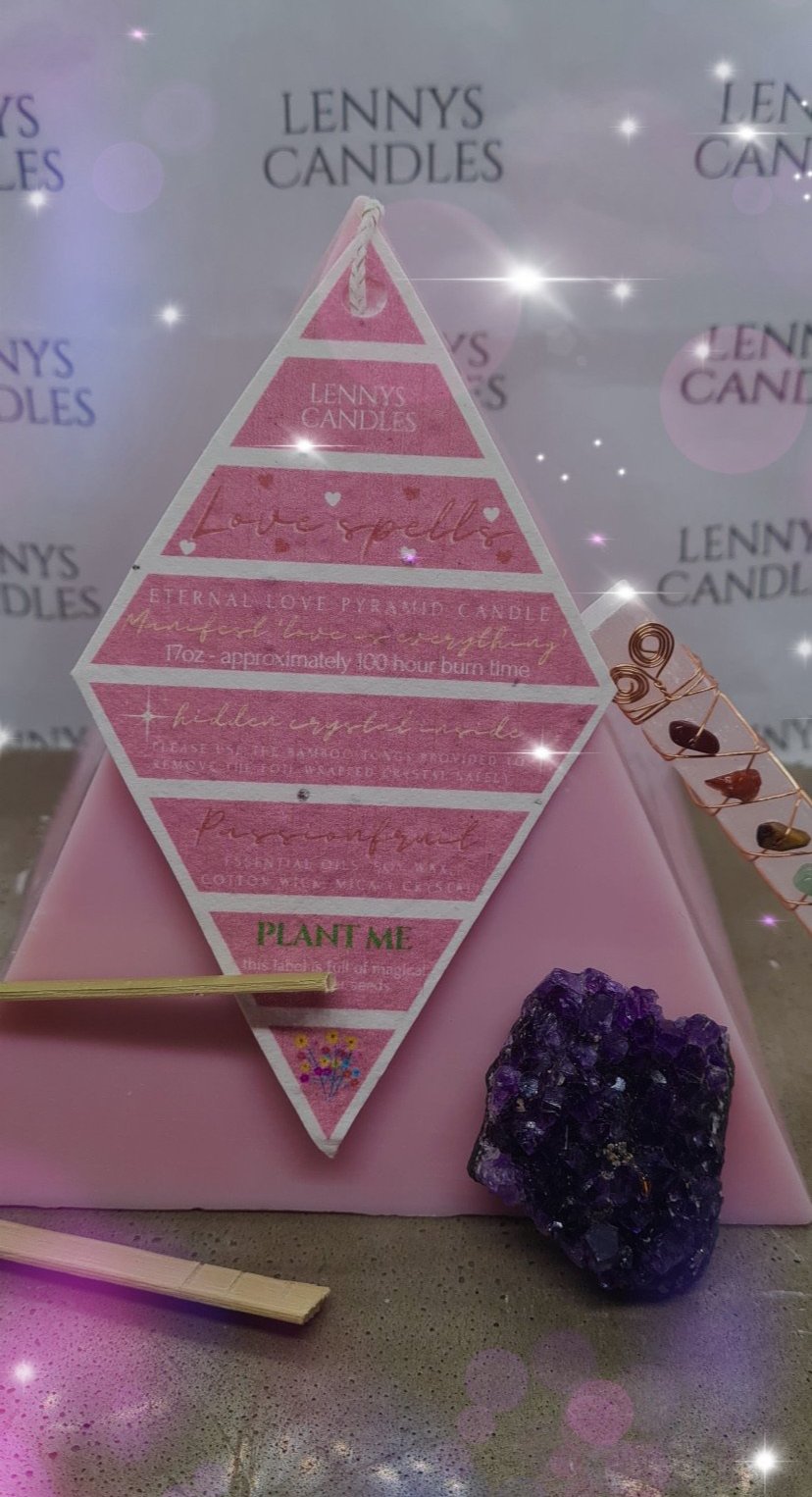 Love Spells Pyramid Candle Set