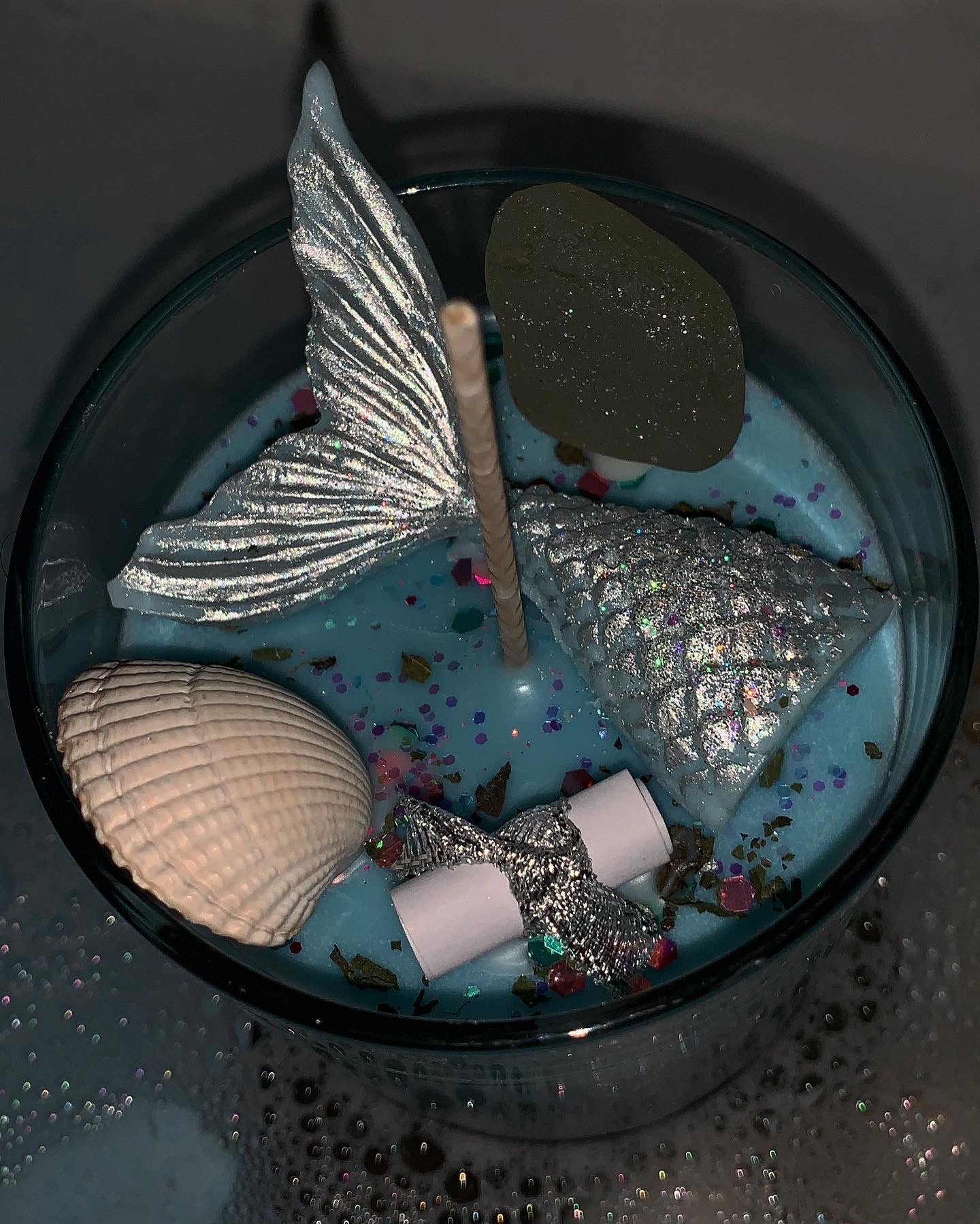 Queen of the Deep Blue - Mermaid Candle