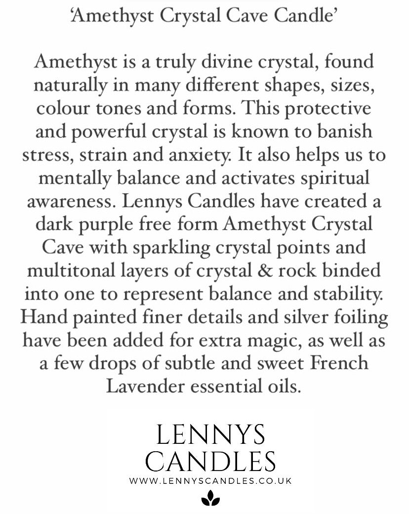 Amethyst Crystal Candle